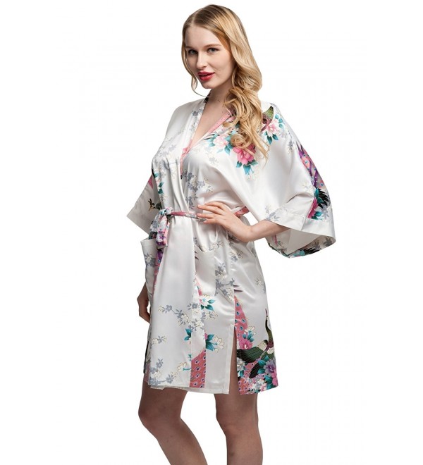 ExpressBuyNow Women Kimono Short White