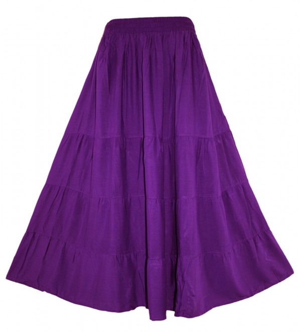 Beautybatik Purple Gypsy Tiered Skirt