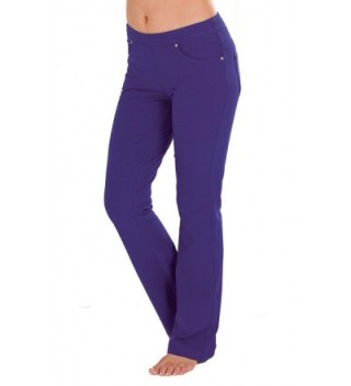 PajamaJeans Womens Bootcut Stretch Purple