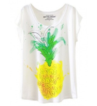 Futurino Womens Pineapple Graphic T shirt