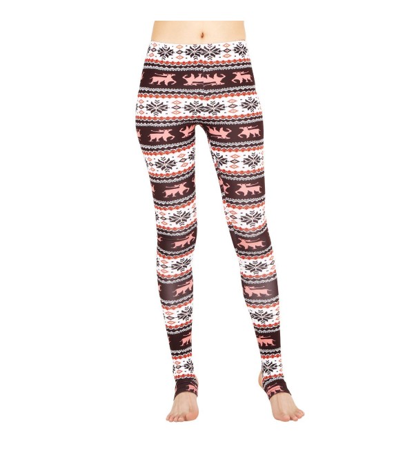 Young17 Waisted Snowflake Stretchy Leggings