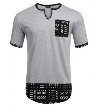 COOFANDY Hipster Graphic Longline T Shirt