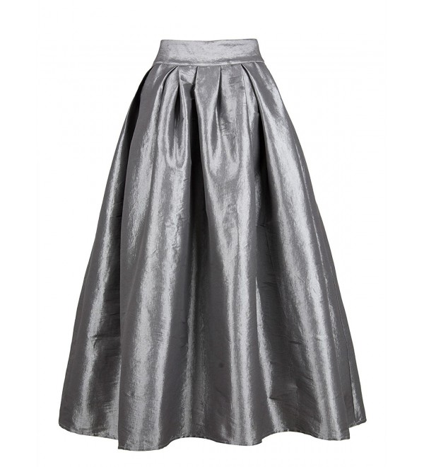 Choies Womens Silver Pocket Pleated