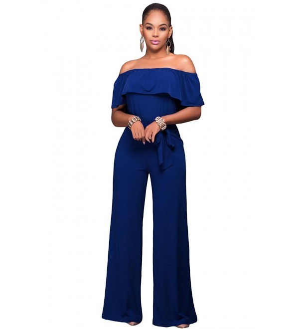 iEase Womens Shoulder Jumpsuits Rompers