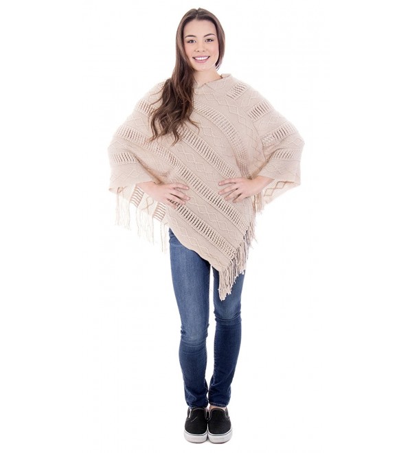 Crochet Poncho Womens Pullover Sweater