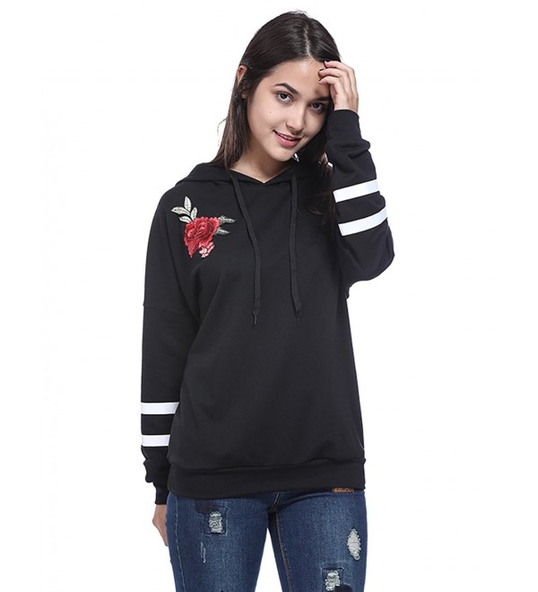 Fancyqube Womens Embroidered Sweatshirt Pullover