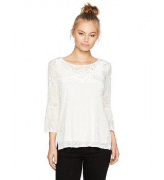 Ruby Rd Scoop Neck Paisley Burnout