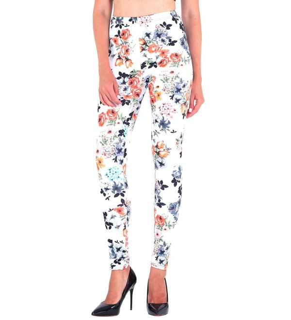 Ladys Floral Colored Leggings Winter