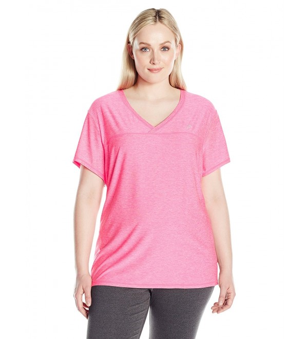 Women's Plus Sizehigh Jump Top Size - Knockout Pink Heather - CP12NA5JZ4I