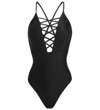 Ekouaer Womens Swimsuit Monokini 66 Solid