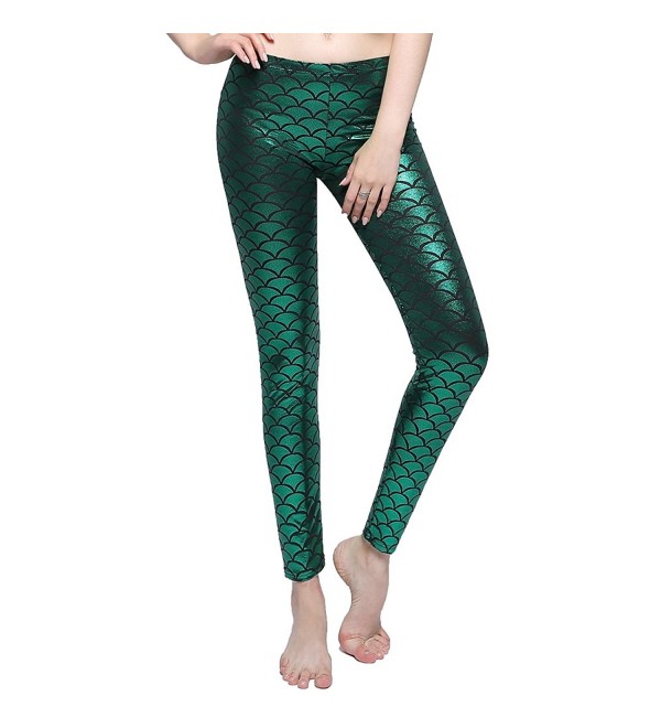 MeiLiMiYu Leggings Printed Mermaid Stretchy