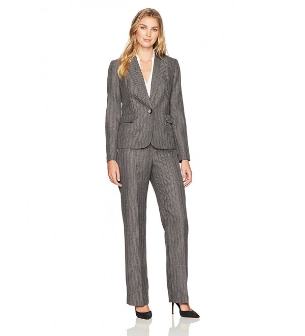 Suit Womens Herringbone Stripe Charcoal