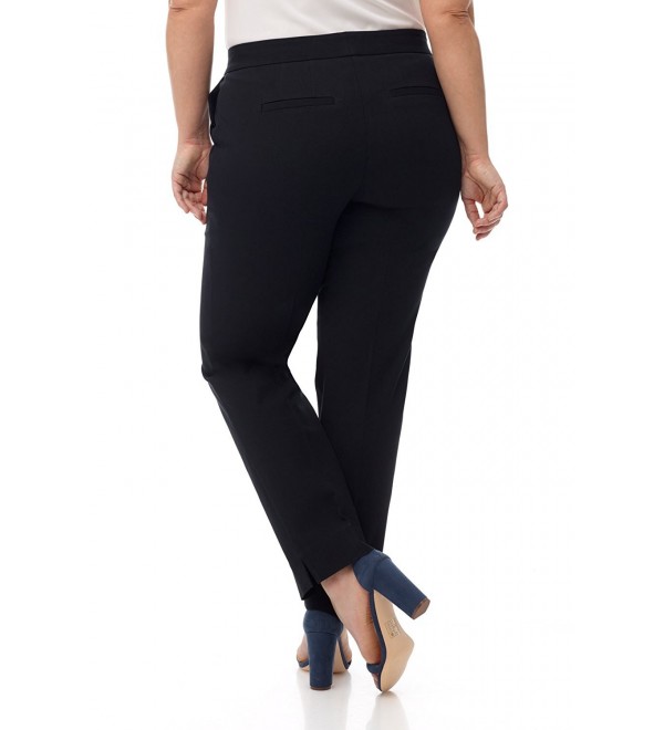 Curvy Woman Plus Size Easy Chic Zip Front Pant In Ultimate 360 Degree ...