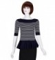 ADAMARIS Womens Stripe Falbala Sweater