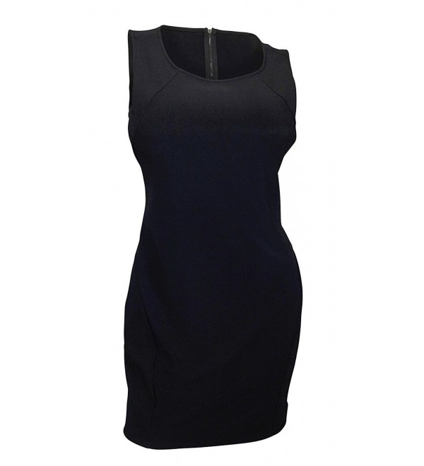 Plus size Sleeveless Bodycon Mini Dress Black - Black - CA11TK18KLN