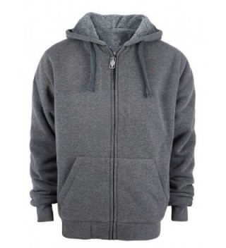 Men's Hooded Sweatshirt Front-Zip Fleece Hoodie With Split Kangaroo ...