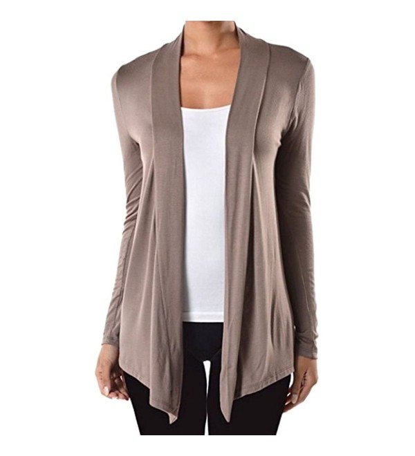 Sofra Open Front Cardigan Sweater Longline