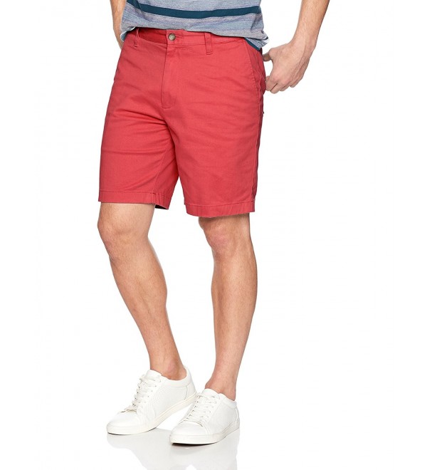 Men's Classic Fit Flat Front Stretch Solid Chino Deck Short - Sailor ...