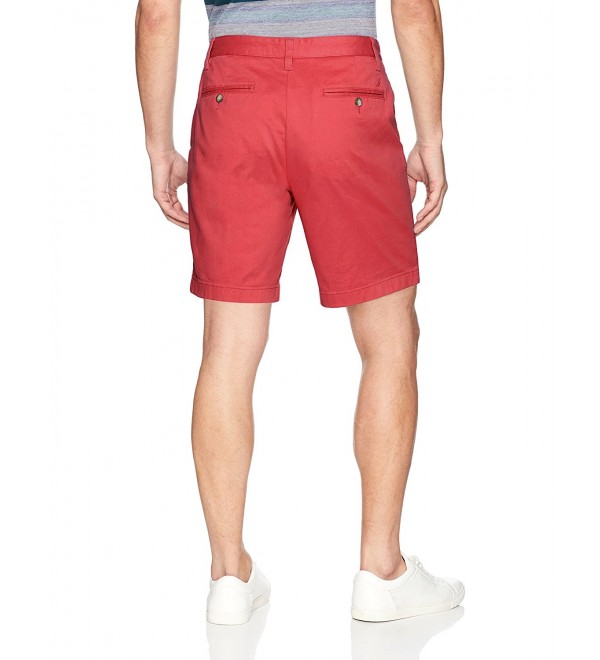 Men's Classic Fit Flat Front Stretch Solid Chino Deck Short - Sailor ...