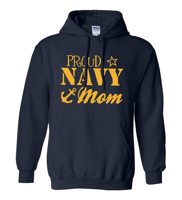 Proud Navy Mom Hooded Sweatshirt