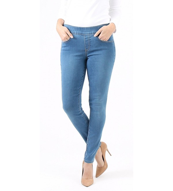 Women's Classic Skinny High Rise Pull On Jean - Medium Blue - C5186ELNK9T