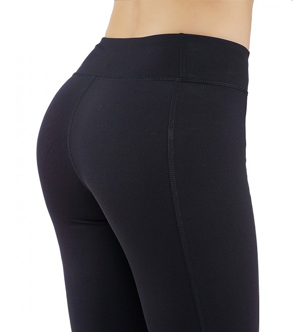 Yoga Pants Power Flex Dry-Fit Burnout Mesh Contrast Full Length ...