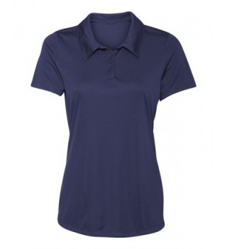 Womens Dry Fit Shirts 3 Button NAVY L