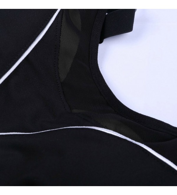 Adjustable Strap No Bounce Sports Bra 8012-Breathable/Wirefree - Black ...