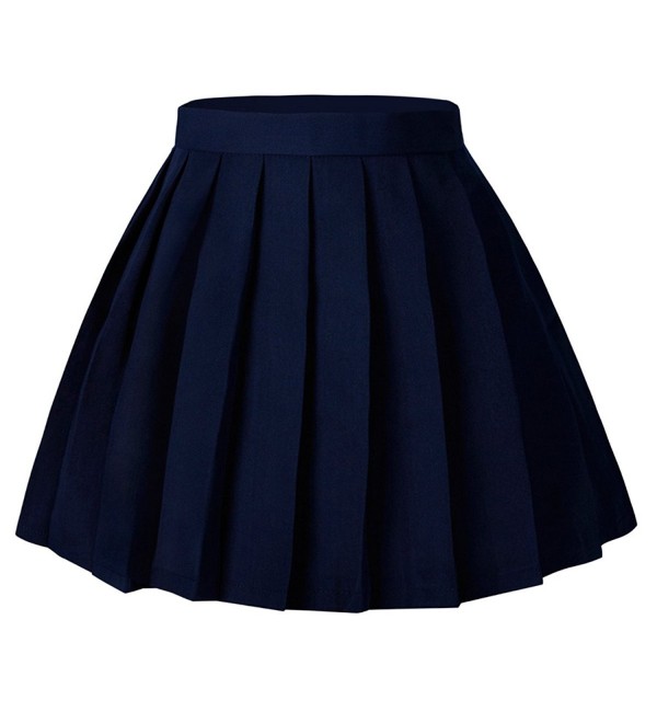 Womens School Waist Pleated Skirts