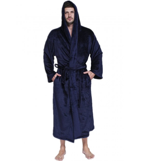 VERNASSA Fleece Hooded Bathrobe Sleepwear