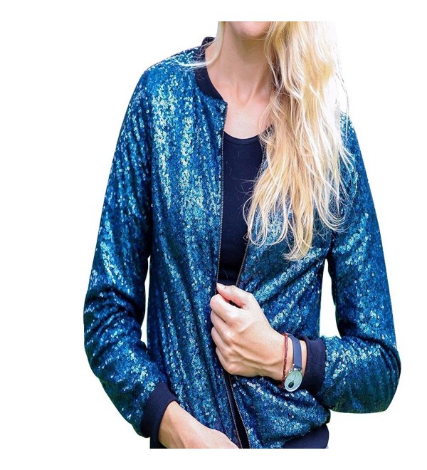 HaoDuoYi Womens Casual Sleeve Sequin