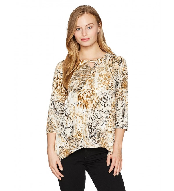 Alfred Dunner Womens Petite Paisley