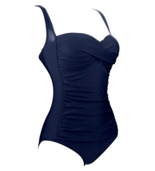 Vintage One Piece Swimsuits For Women Ruched Push Up Bathing Suits ...