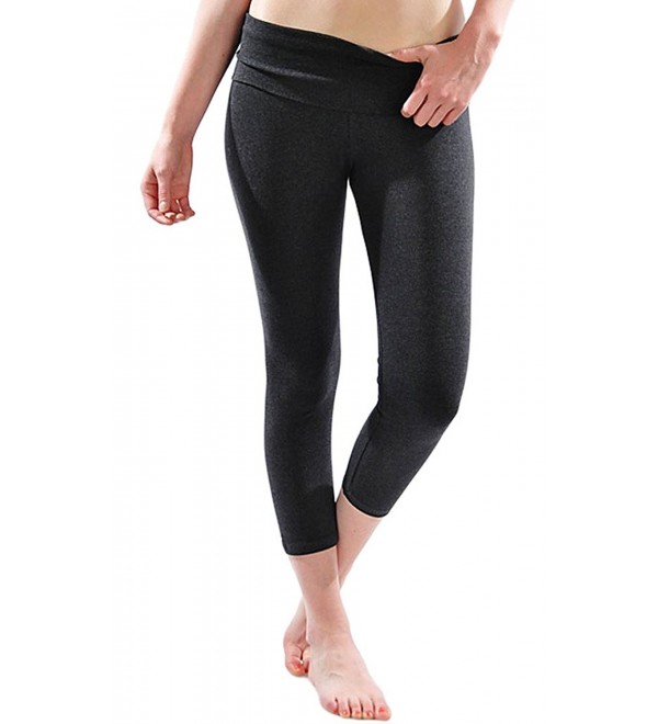 T Party Foldover Waistband Leggings Charcoal