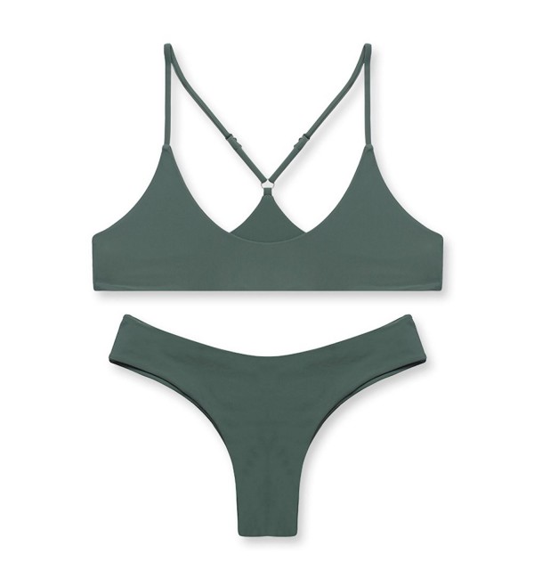 stripsky Non Padded Accents Swimsuit Green