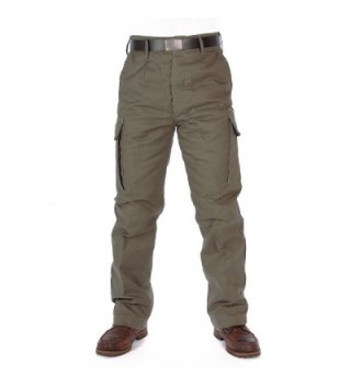 Olive Green Moleskin Thermal Trousers