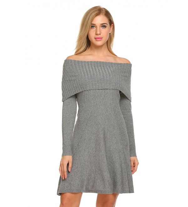 Zeagoo Shoulder Knitted Pullover Sweater