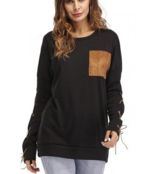 Laucote Sleeve Pullover Casual Pocket