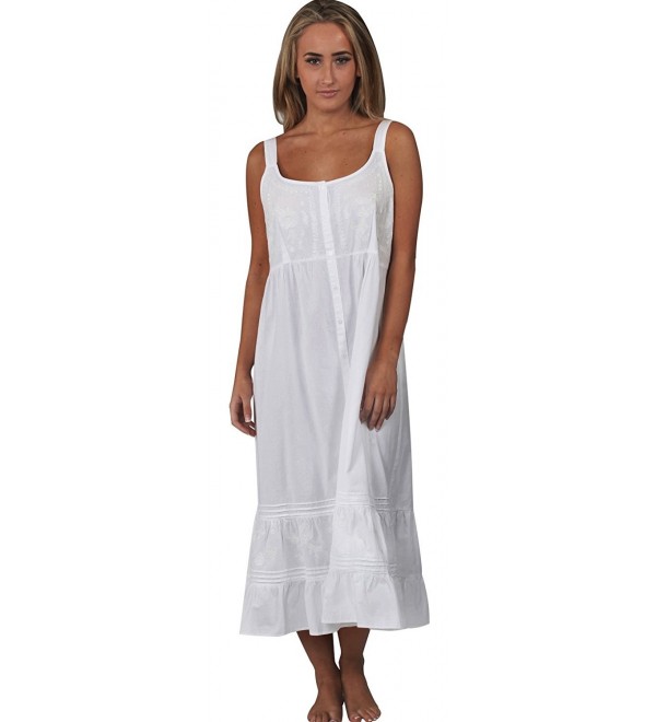 100 Cotton Nightgown White XL