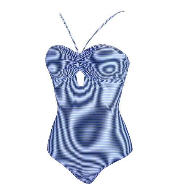 Sexy Strappy Bandeau Cut Out Criss Cross Back One Piece Swimsuits For ...
