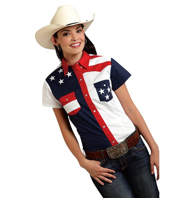 Roper Womens Sleeve American Patriotic