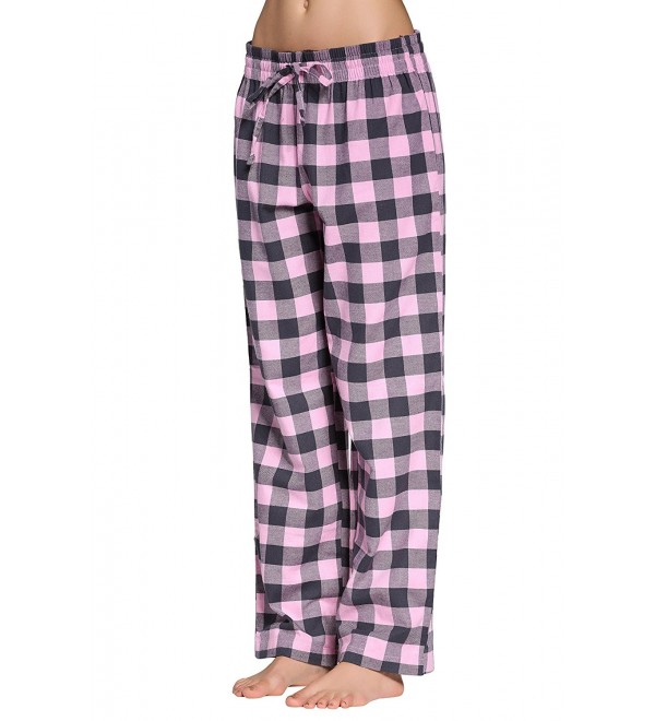 CYZ Women's 100% Cotton Super Soft Flannel Plaid Pajama/Lounge Pants ...