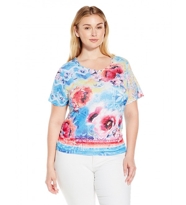 Alfred Dunner Womens Plus Size T Shirt