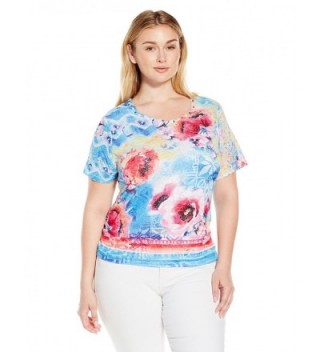 Alfred Dunner Womens Plus Size T Shirt