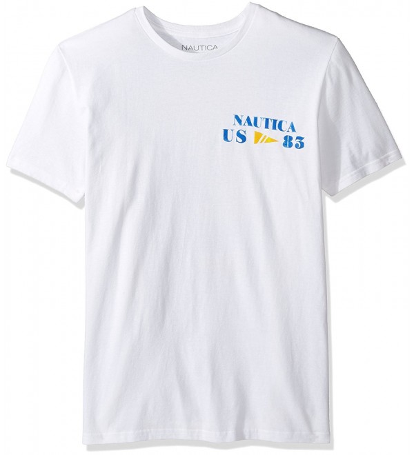 Nautica Sleeve Cotton T Shirt White V72103