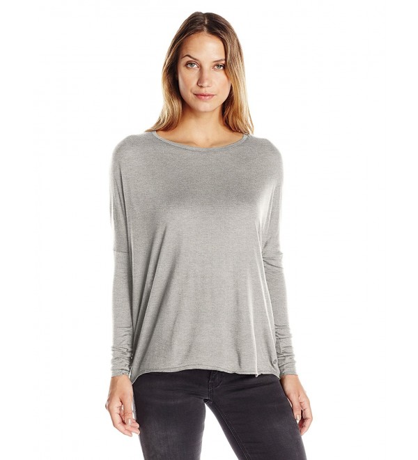 Women's synonyms Long Sleeve Tee Shirt - Grey Marl - CK12GG9FI39