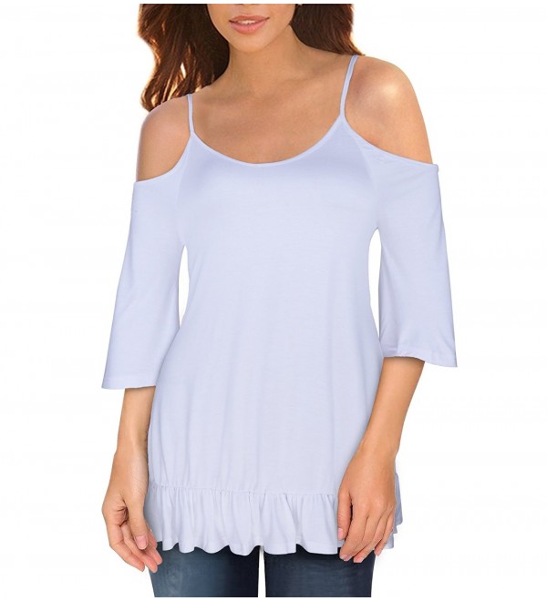 STYLEWORD Womens Casual Shoulder Blouse