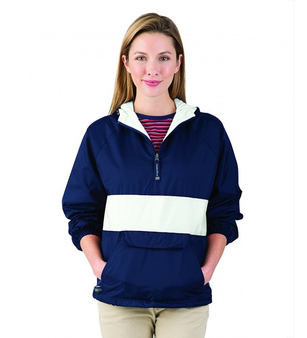 Womens Front Pocket Striped Pullover