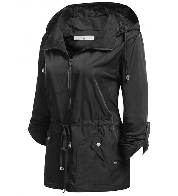 Cnlinkco Waterproof Raincoat Lightweight Detachable
