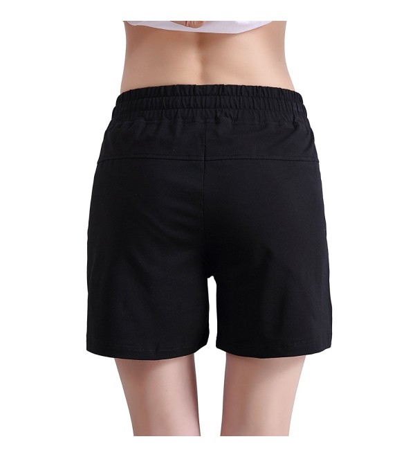 Womens Zipper Pockets Workout Hot Shorts-Yoga Shorts- Beach Shorts ...